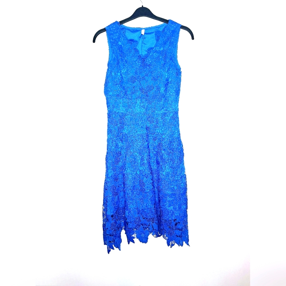 Kimilily Brand "The Lovely in Lace Wedding Guest" Peacock Blue Lace Dress.
